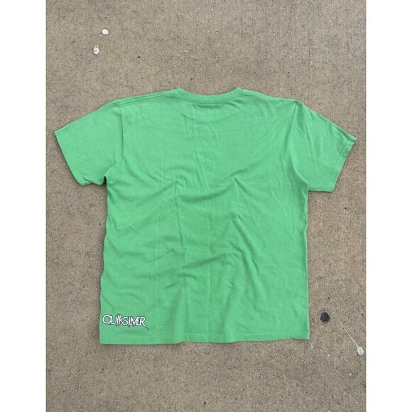 Quicksilver Vintage Y2K Faded Light Green Surfer / Skater  Graphic T Shirt - Picture 6 of 8